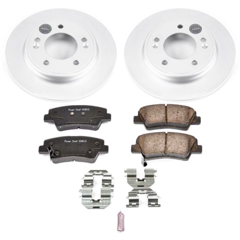 Power Stop 17-19 Hyundai Elantra Rear Z17 Evolution Geomet Coated Brake Kit-Brake Kits - Performance Blank-Grocery Getter Performance