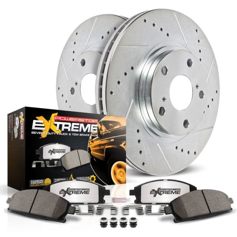 Power Stop 17-19 Hyundai Ioniq Front Z36 Truck & Tow Brake Kit-Brake Kits - Performance D&S-Grocery Getter Performance