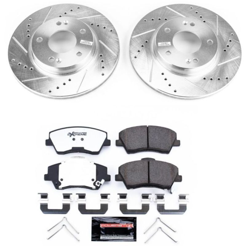 Power Stop 17-19 Hyundai Ioniq Front Z36 Truck & Tow Brake Kit-Brake Kits - Performance D&S-Grocery Getter Performance