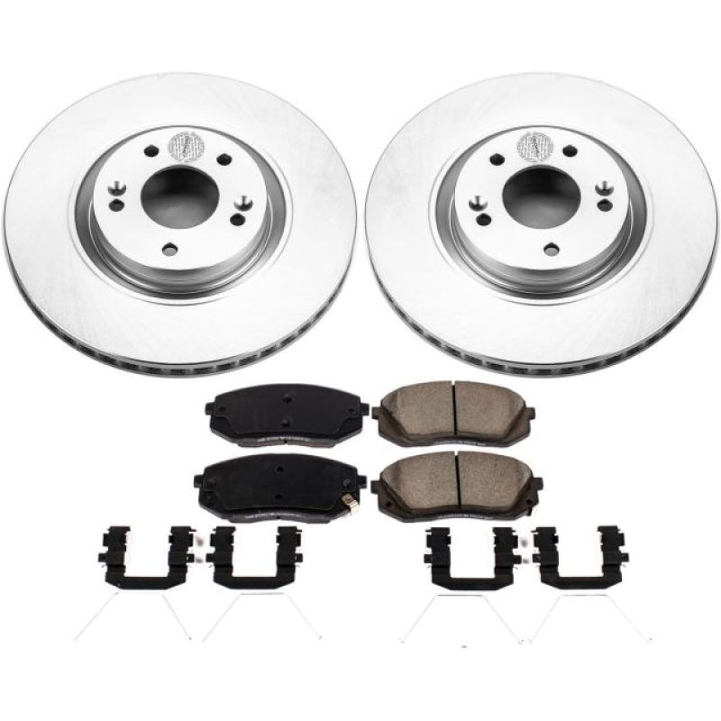Power Stop 17-19 Hyundai Sonata Front Z17 Evolution Geomet Coated Brake Kit-Brake Kits - Performance Blank-Grocery Getter Performance