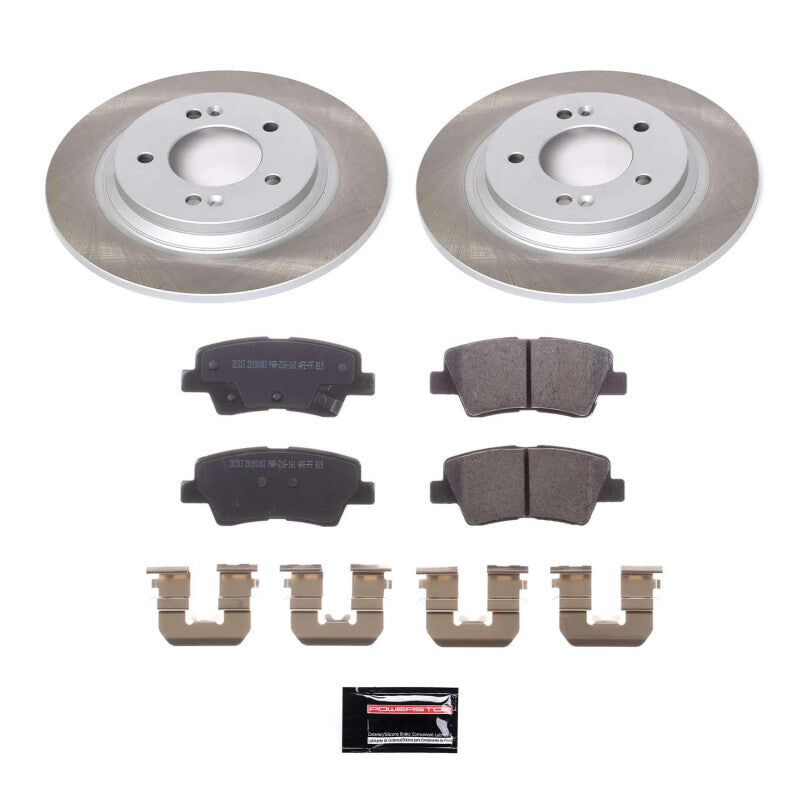 Power Stop 17-20 Kia Soul EV Rear Semi-Coated Rotor Kit-Brake Kits - Performance Blank-Grocery Getter Performance