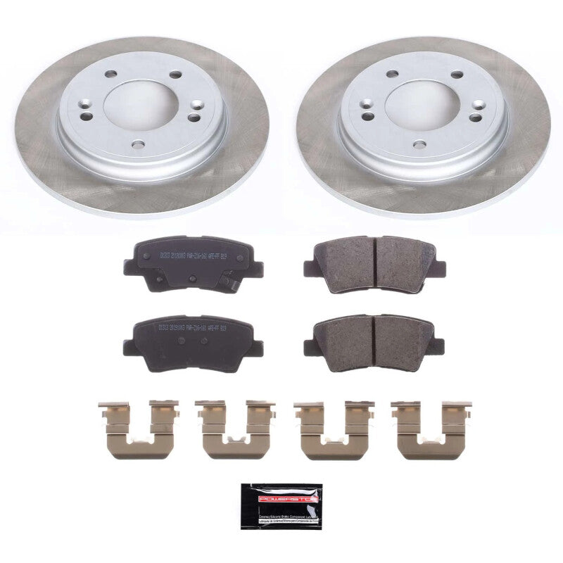 Power Stop 17-22 Kia Niro Rear Semi-Coated Rotor Kit-Brake Kits - Performance Blank-Grocery Getter Performance