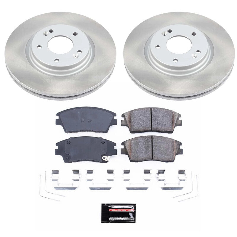Power Stop 17-22 Kia Sportage Front Semi-Coated Rotor Kit-Brake Kits - Performance Blank-Grocery Getter Performance