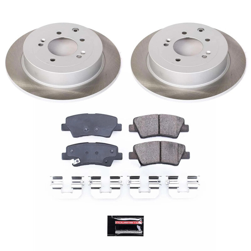 Power Stop 17-22 Kia Sportage Rear Semi-Coated Rotor Kit-Brake Kits - Performance Blank-Grocery Getter Performance