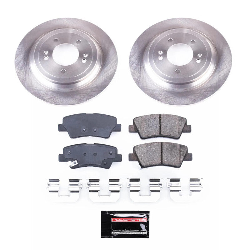 Power Stop 17-22 Kia Sportage Rear Semi-Coated Rotor Kit-Brake Kits - Performance Blank-Grocery Getter Performance