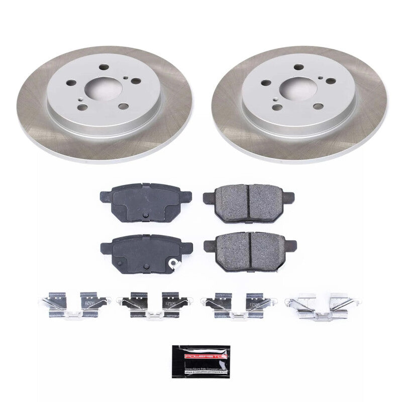 Power Stop 17-22 Toyota Prius Prime Rear Semi-Coated Rotor Kit-Brake Kits - Performance Blank-Grocery Getter Performance