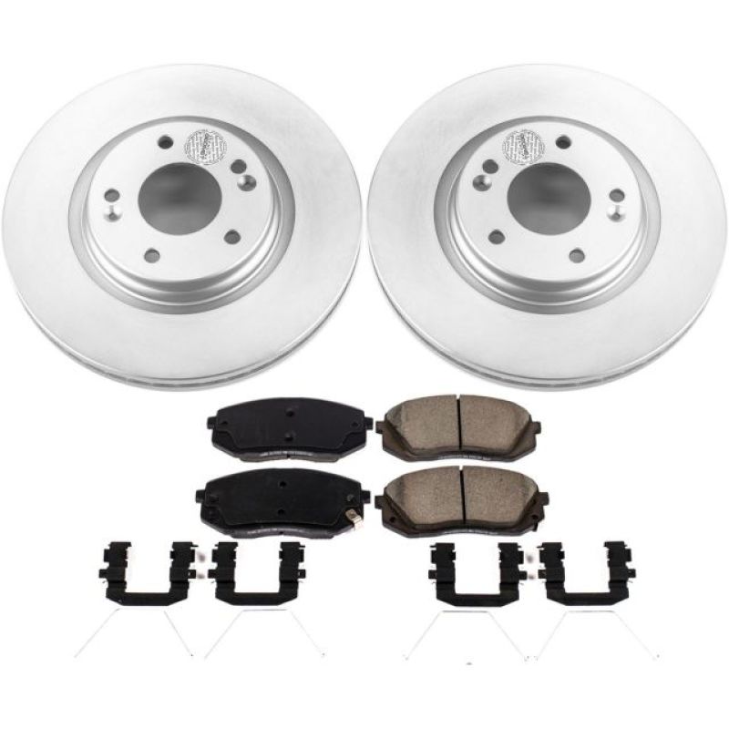 Power Stop 18-19 Hyundai Kona Front Z17 Evolution Geomet Coated Brake Kit-Brake Kits - Performance Blank-Grocery Getter Performance