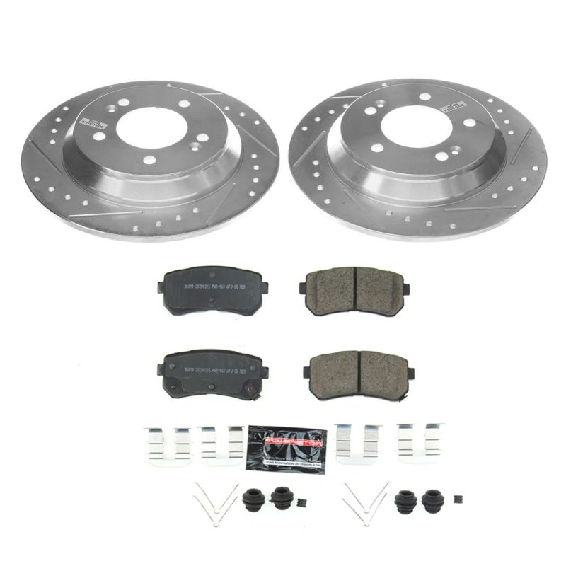 Power Stop 18-19 Hyundai Kona Rear Z23 Evolution Sport Brake Kit-Brake Kits - Performance D&S-Grocery Getter Performance