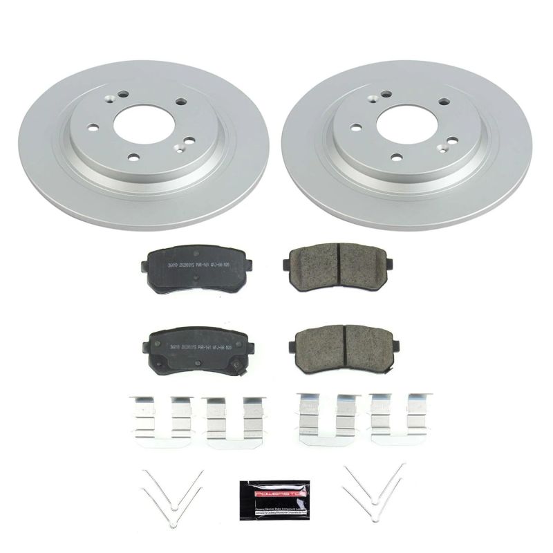 Power Stop 18-20 Hyundai Kona Rear Z17 Evolution Geomet Coated Brake Kit-Brake Kits - Performance Blank-Grocery Getter Performance