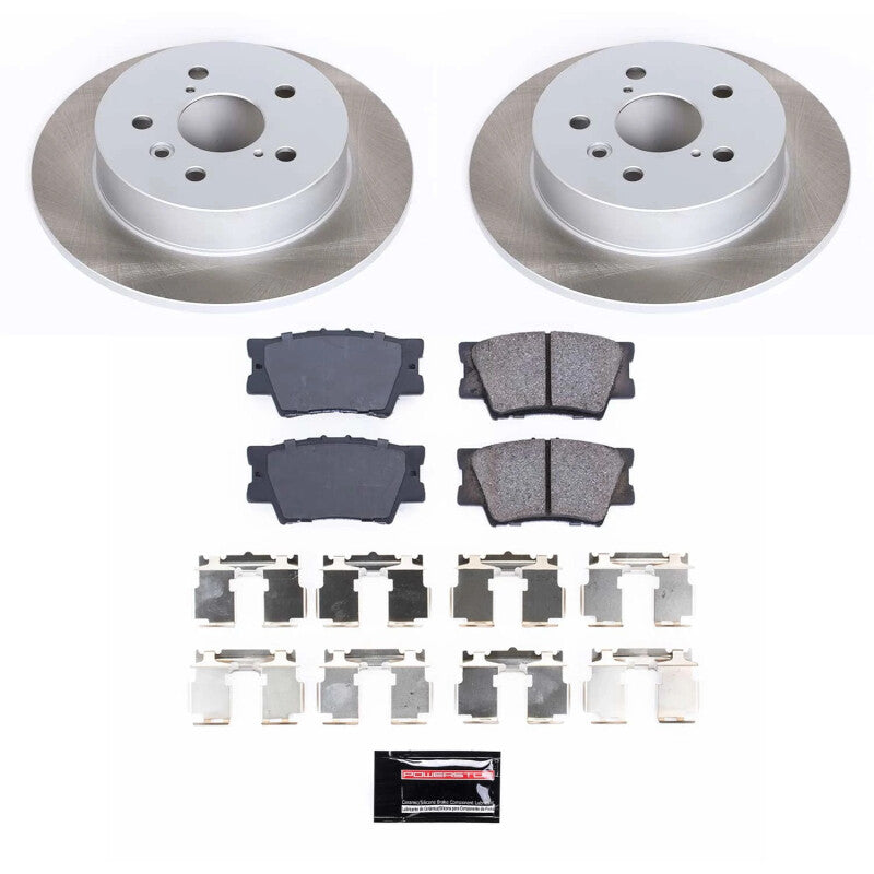 Power Stop 18-24 Toyota Camry Rear Semi-Coated Rotor Kit-Brake Kits - Performance Blank-Grocery Getter Performance