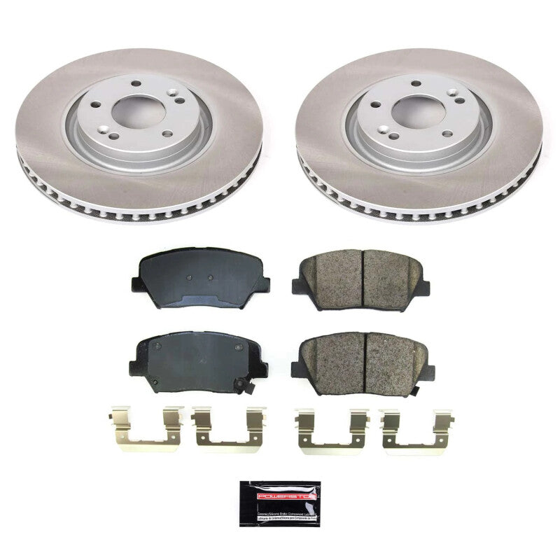 Power Stop 19-22 Hyundai Nexo Front Semi-Coated Rotor Kit-Brake Kits - Performance Blank-Grocery Getter Performance