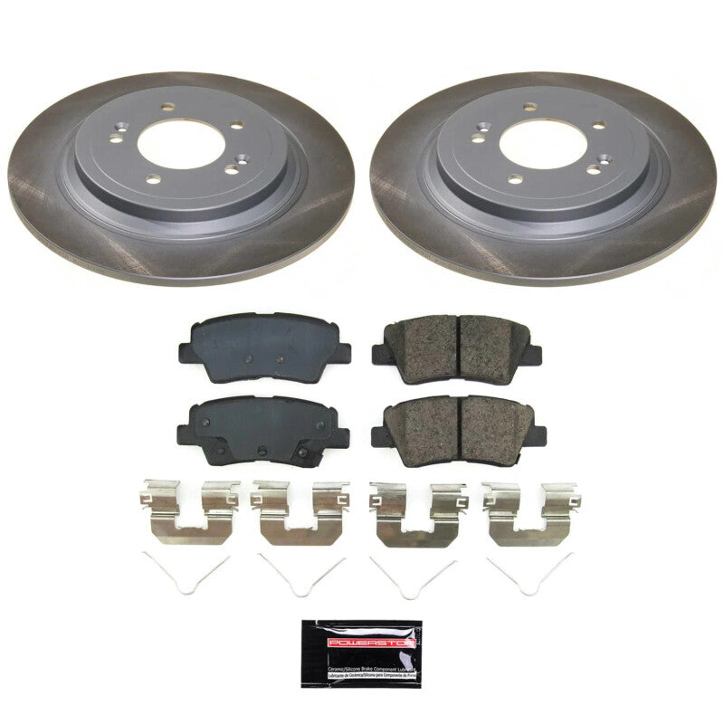 Power Stop 19-22 Hyundai Nexo Rear Semi-Coated Rotor Kit-Brake Kits - Performance Blank-Grocery Getter Performance