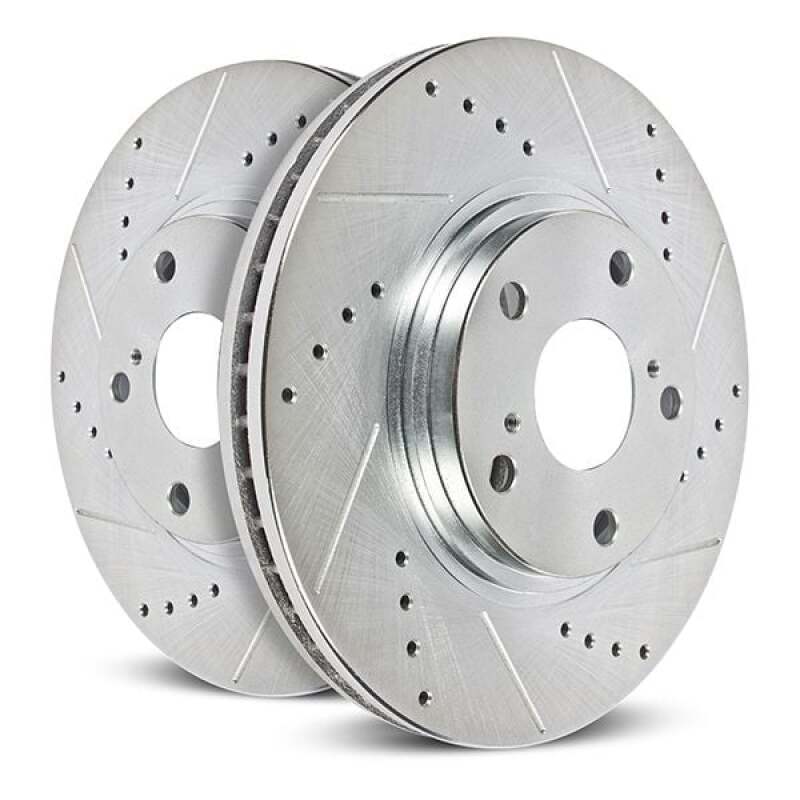 Power Stop 19-23 Mazda 3 Front Drilled & Slotted Rotor (Pair)-Brake Rotors - Slot & Drilled-Grocery Getter Performance