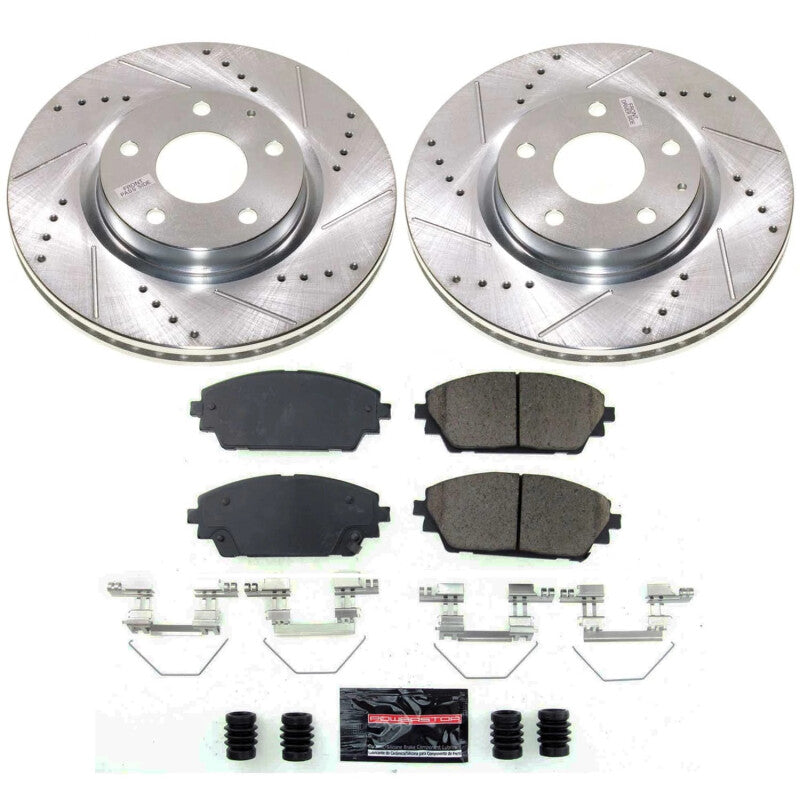 Power Stop 19-23 Mazda 3 Front Z23 Evolution Brake Kit-Brake Kits - Performance D&S-Grocery Getter Performance