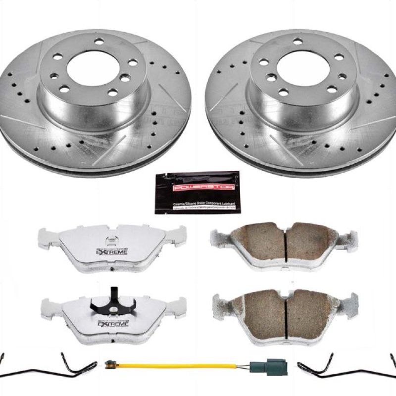 Power Stop 1989 BMW 525i Front Z26 Street Warrior Brake Kit-Brake Kits - Performance D&S-Grocery Getter Performance