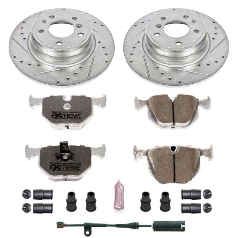 Power Stop 1995 BMW 740i Rear Z26 Street Warrior Brake Kit-Brake Kits - Performance D&S-Grocery Getter Performance
