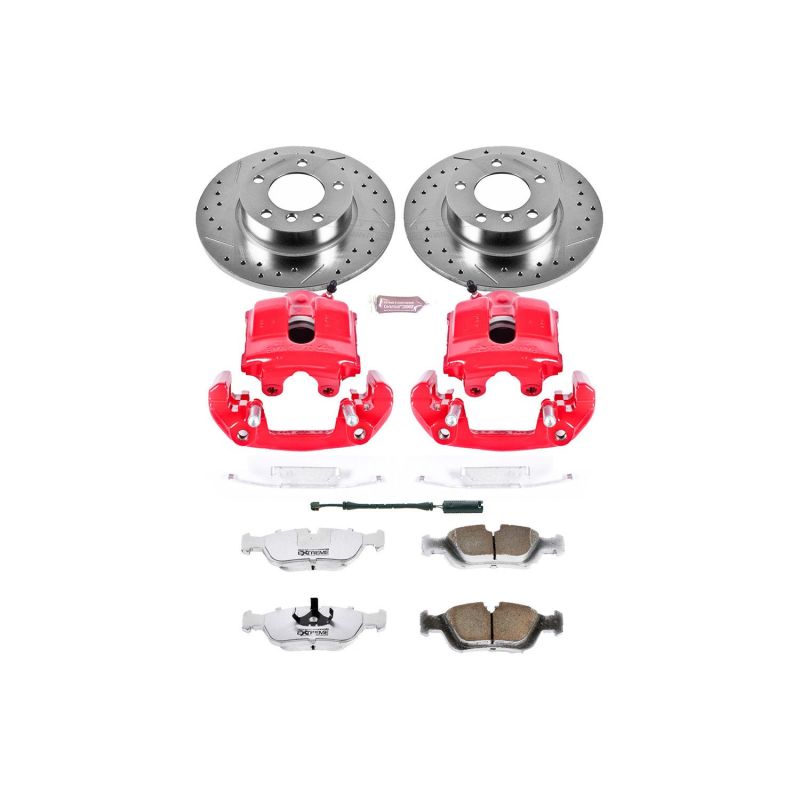 Power Stop 1999 BMW 318ti Front Z26 Street Warrior Brake Kit w/Calipers-Brake Kits - Performance D&S-Grocery Getter Performance