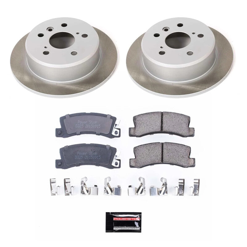 Power Stop 1999 Toyota Solara Rear Semi-Coated Rotor Kit-Brake Kits - Performance Blank-Grocery Getter Performance