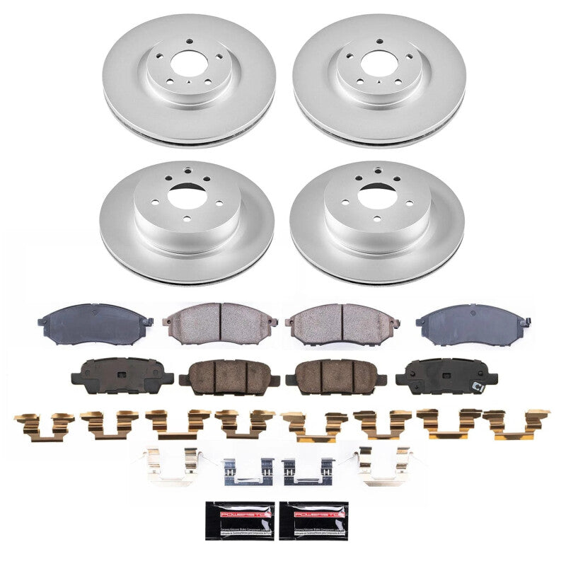 Power Stop 20-22 Cadillac CT4 Front Z17 Coated Brake Kit-Brake Kits - Performance Blank-Grocery Getter Performance