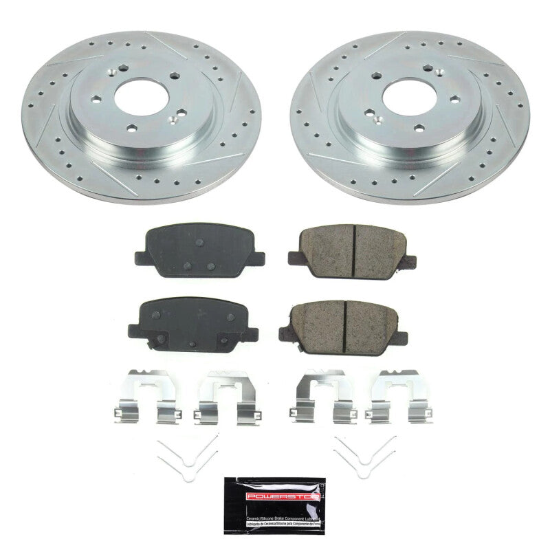 Power Stop 20-22 Kia Telluride Rear Semi-Coated Rotor Kit-Brake Kits - Performance Blank-Grocery Getter Performance