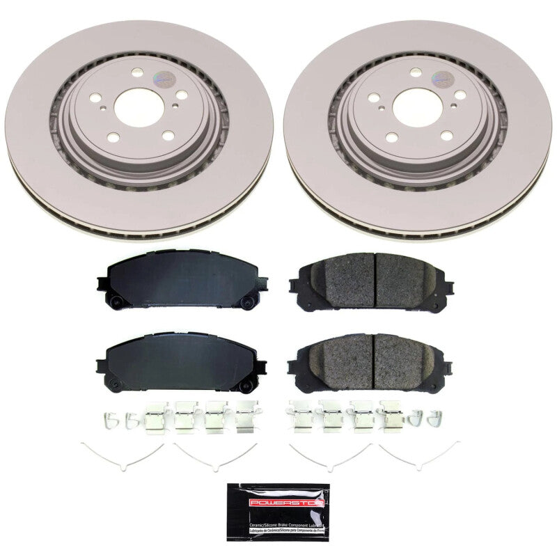Power Stop 20-22 Toyota Highlander Front Z17 Coated Brake Kit-Brake Kits - Performance Blank-Grocery Getter Performance