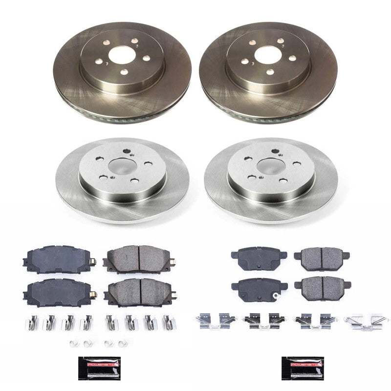 Power Stop 20-22 Toyota Prius Prime Front and Rear Autospecialty Brake Kit-Brake Kits - OE-Grocery Getter Performance