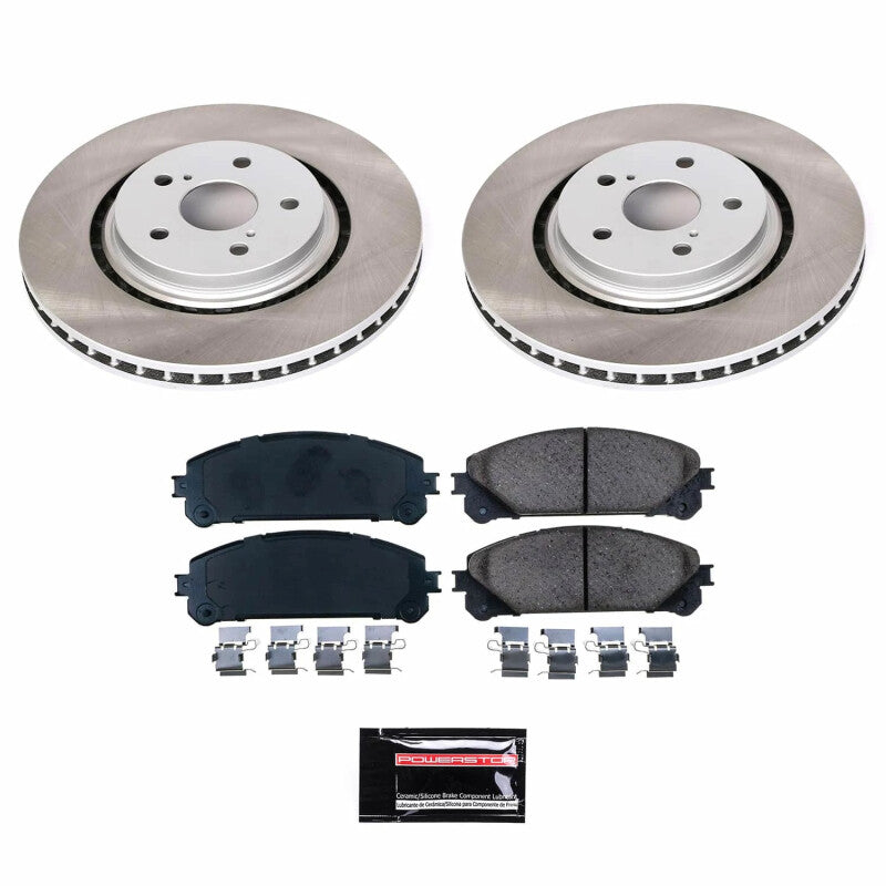 Power Stop 20-23 Toyota Camry Front Semi-Coated Rotor Kit-Brake Kits - Performance Blank-Grocery Getter Performance