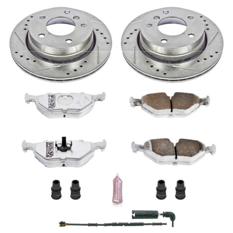 Power Stop 2000 BMW 323Ci Rear Z26 Street Warrior Brake Kit-Brake Kits - Performance D&S-Grocery Getter Performance