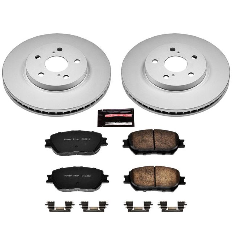 Power Stop 2002 Toyota Camry Front Z17 Evolution Geomet Coated Brake Kit-Brake Kits - Performance Blank-Grocery Getter Performance