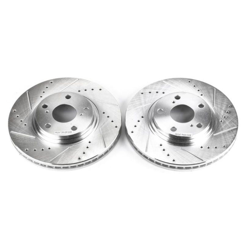 Power Stop 2003 Lexus ES300 Front Evolution Drilled & Slotted Rotors - Pair-Brake Rotors - Slot & Drilled-Grocery Getter Performance