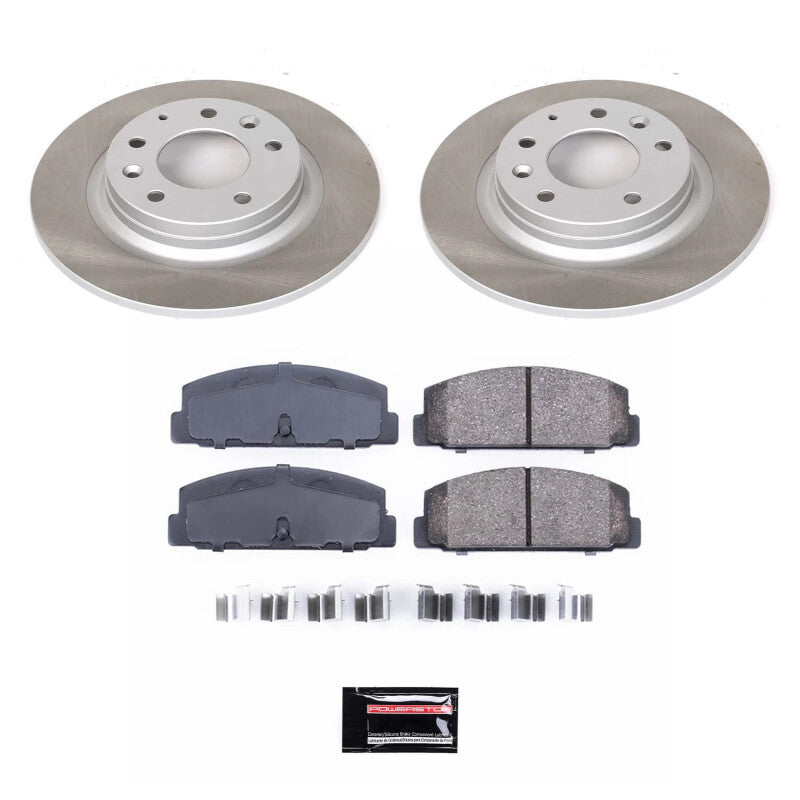 Power Stop 2003 Mazda Protege Rear Semi-Coated Rotor Kit-Brake Kits - Performance Blank-Grocery Getter Performance