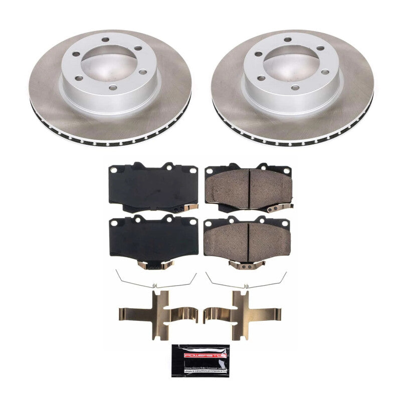 Power Stop 2004 Toyota Tacoma Front Semi-Coated Rotor Kit-Brake Kits - Performance Blank-Grocery Getter Performance