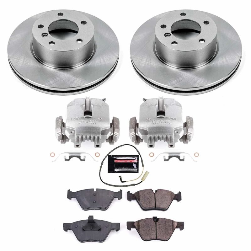 Power Stop 2006 BMW 325xi Front Autospecialty Brake Kit w/Calipers-Brake Kits - OE-Grocery Getter Performance