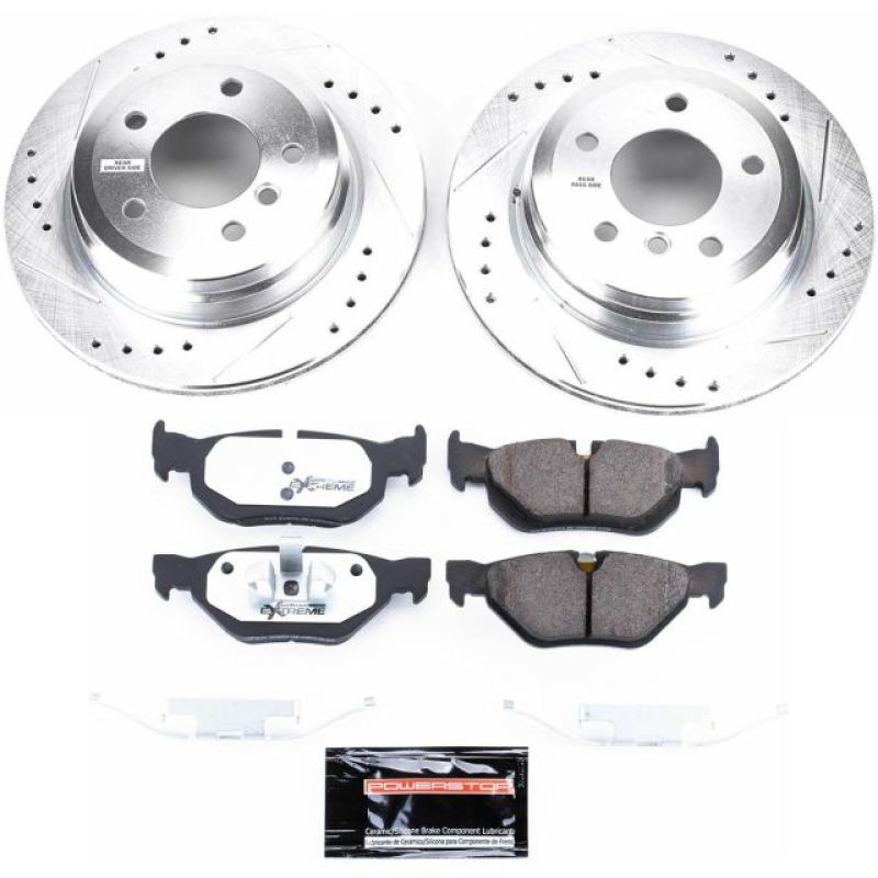 Power Stop 2006 BMW 325xi Rear Z26 Street Warrior Brake Kit-Brake Kits - Performance D&S-Grocery Getter Performance