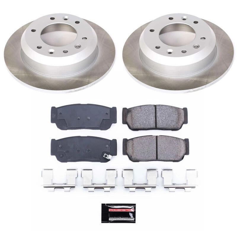 Power Stop 2006 Kia Sedona Rear Semi-Coated Rotor Kit-Brake Kits - Performance Blank-Grocery Getter Performance