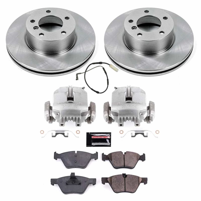Power Stop 2007 BMW 328i Front Autospecialty Brake Kit w/Calipers-Brake Kits - OE-Grocery Getter Performance