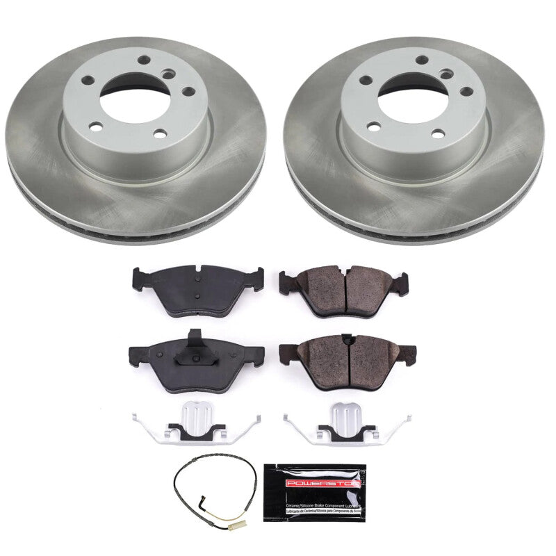 Power Stop 2007 BMW 328xi Front Semi-Coated Rotor Kit-Brake Kits - Performance Blank-Grocery Getter Performance