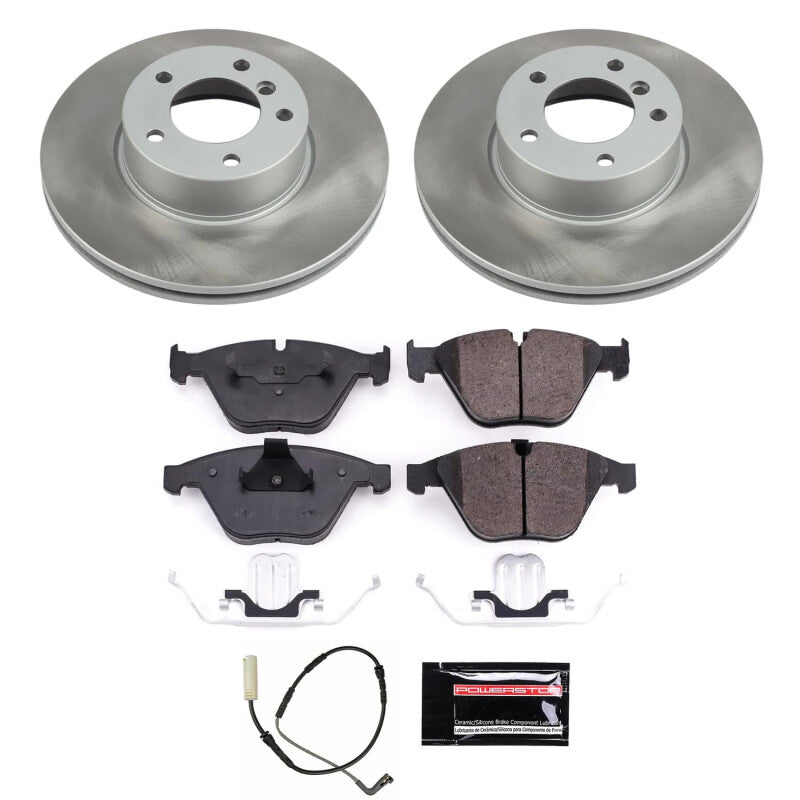 Power Stop 2008 BMW 328xi Front Semi-Coated Rotor Kit-Brake Kits - Performance Blank-Grocery Getter Performance
