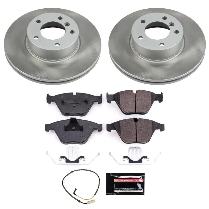 Power Stop 2008 BMW 328xi Front Semi-Coated Rotor Kit-Brake Kits - Performance Blank-Grocery Getter Performance