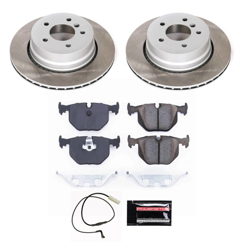 Power Stop 2008 BMW 535xi Rear Semi-Coated Rotor Kit-Brake Kits - Performance Blank-Grocery Getter Performance