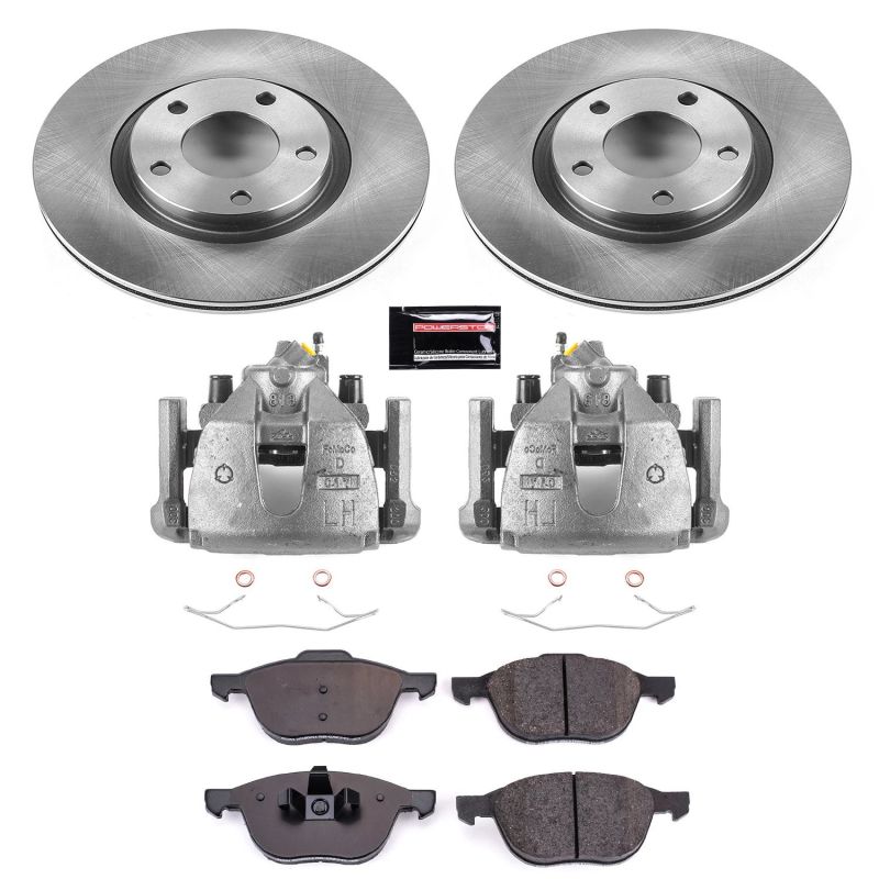 Power Stop 2008 Mazda 3 Front Autospecialty Brake Kit w/Calipers-Brake Kits - OE-Grocery Getter Performance