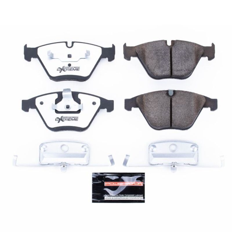 Power Stop 2011 BMW 1 Series M Front Z26 Extreme Street Brake Pads w/Hardware-Brake Pads - Performance-Grocery Getter Performance