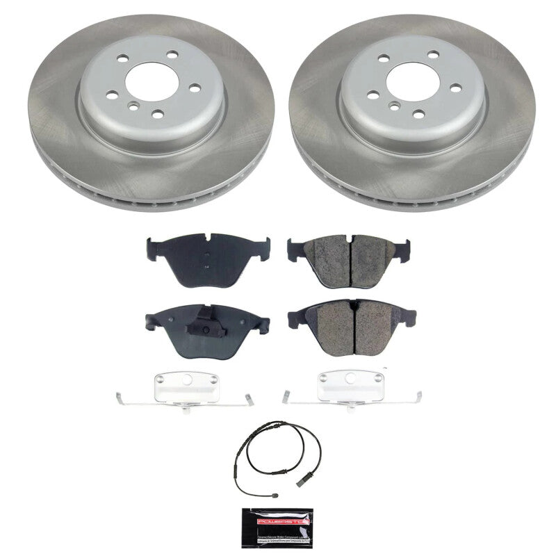Power Stop 2011 BMW 535i xDrive Front Semi-Coated Rotor Kit-Brake Kits - Performance Blank-Grocery Getter Performance