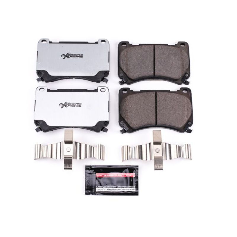 Power Stop 2011 Hyundai Equus Front Z26 Extreme Street Brake Pads w/Hardware-Brake Pads - Performance-Grocery Getter Performance