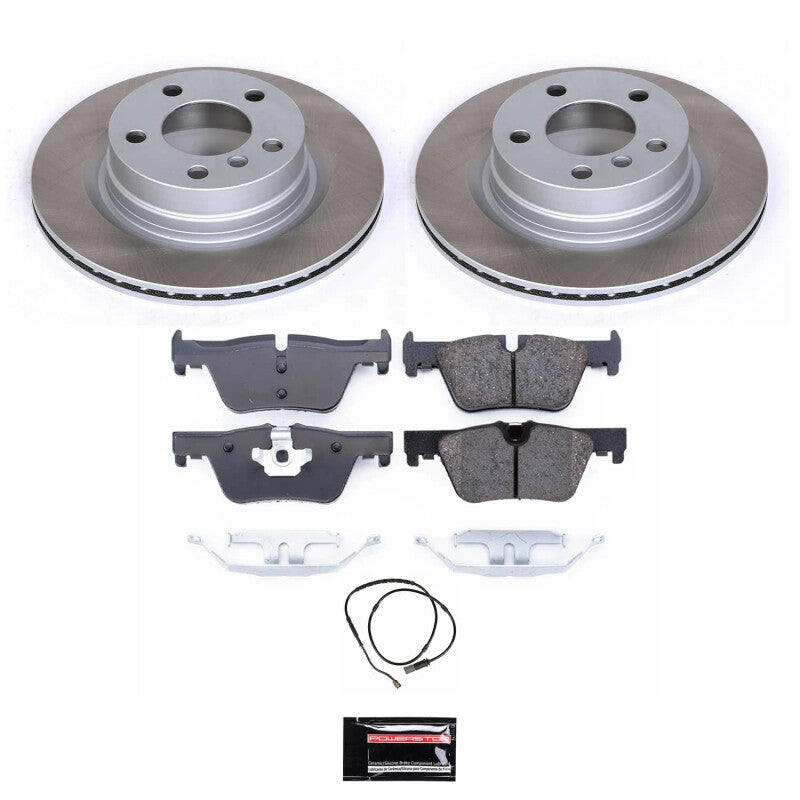 Power Stop 2014 BMW 428i xDrive Rear Semi-Coated Rotor Kit-Brake Kits - Performance Blank-Grocery Getter Performance