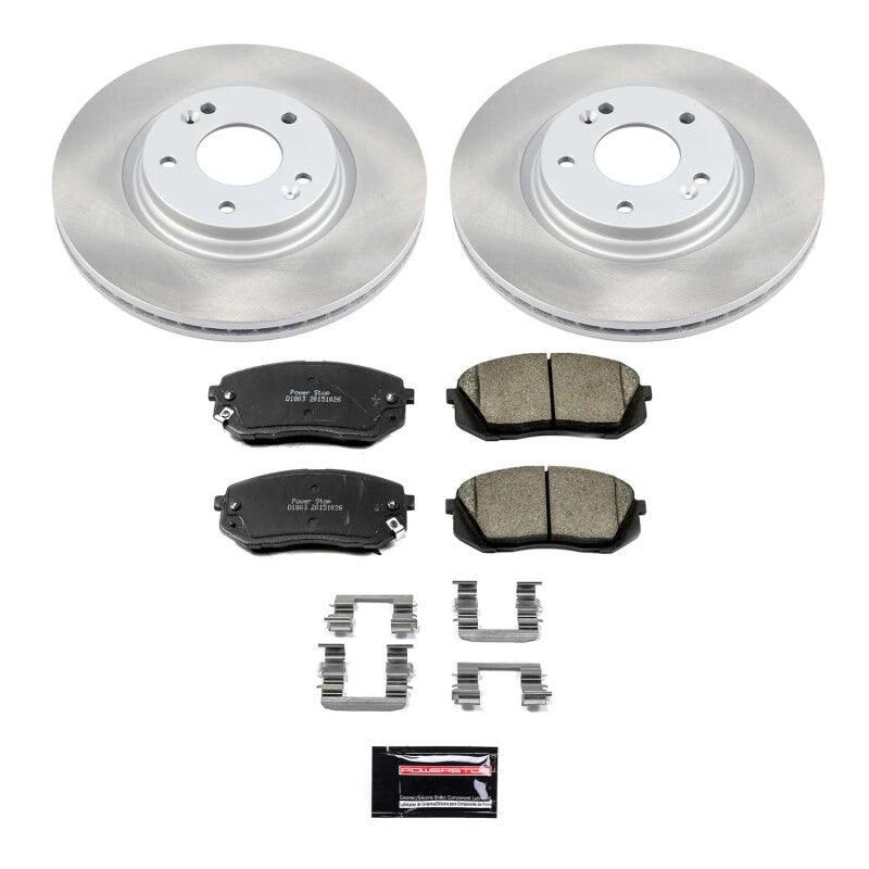 Power Stop 2015 Hyundai Sonata Front Semi-Coated Rotor Kit-Brake Kits - Performance Blank-Grocery Getter Performance
