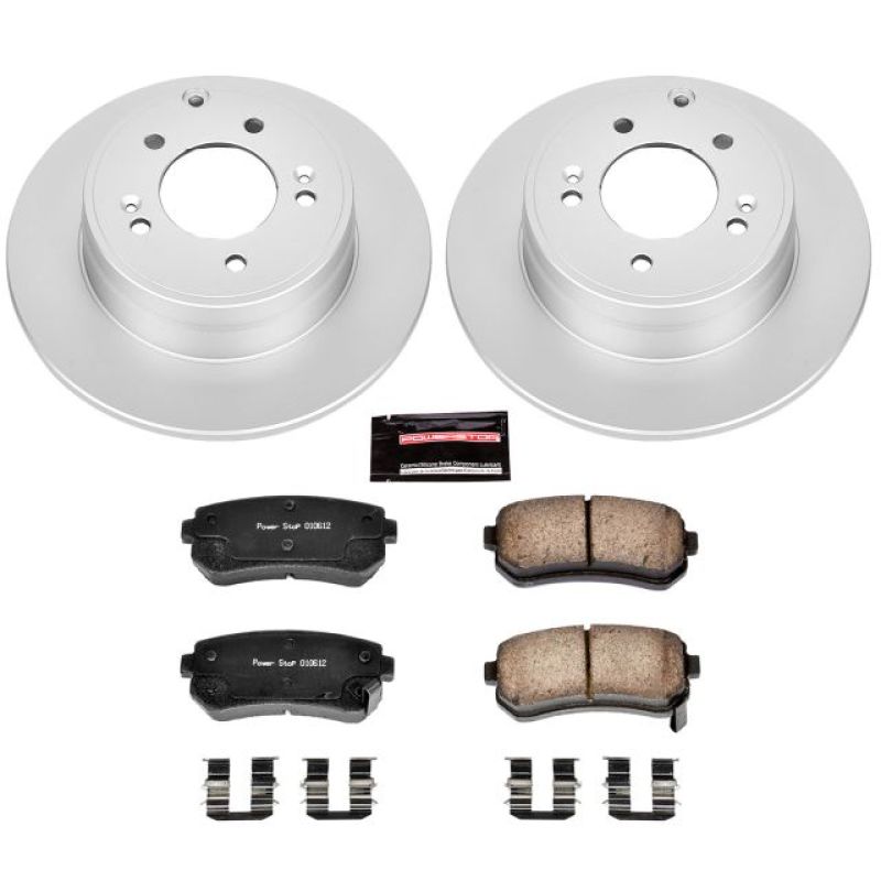 Power Stop 2015 Hyundai Sonata Rear Z17 Evolution Geomet Coated Brake Kit-Brake Kits - Performance Blank-Grocery Getter Performance