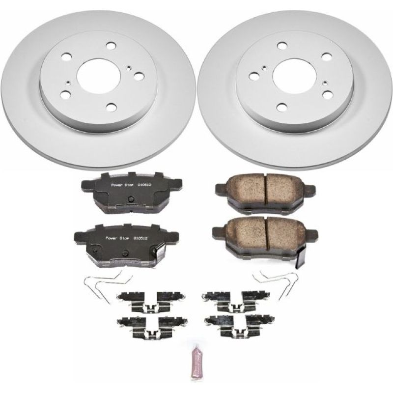 Power Stop 2016 Scion iM Rear Z17 Evolution Geomet Coated Brake Kit-Brake Kits - Performance Blank-Grocery Getter Performance