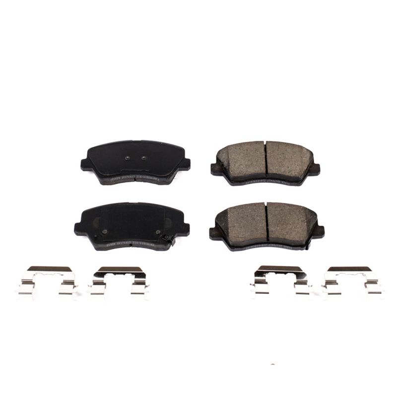 Power Stop 2017 Hyundai Elantra GT Front Z17 Evolution Ceramic Brake Pads w/Hardware-Brake Pads - OE-Grocery Getter Performance