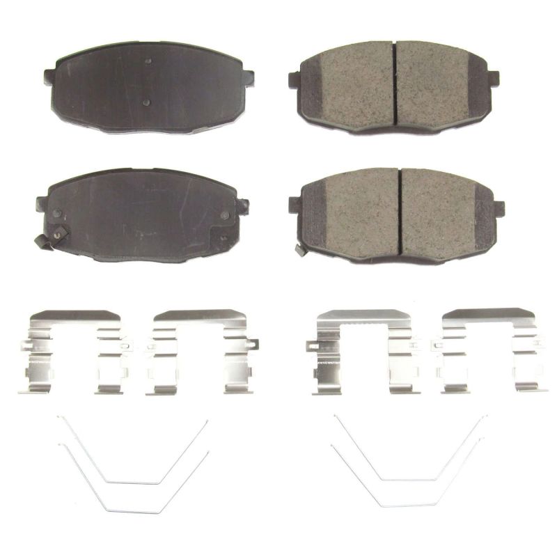 Power Stop 2018 Hyundai Elantra GT Front Z17 Evolution Ceramic Brake Pads w/Hardware-Brake Pads - OE-Grocery Getter Performance